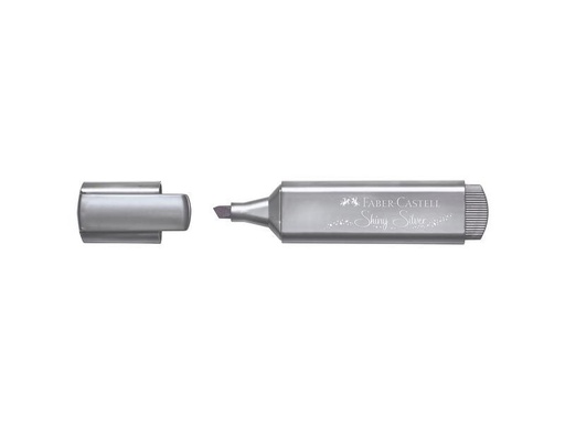 [90246613 1403125] Faber-Castell Textmarker 1546 Shiny Silver, Metallic