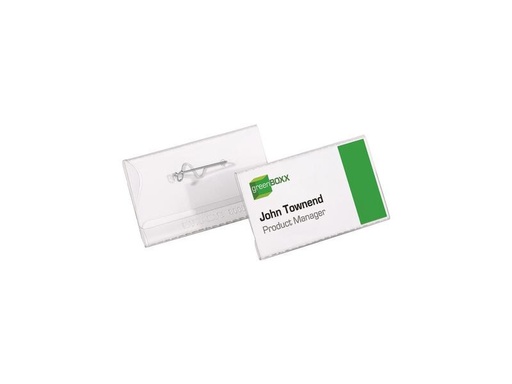 [90246740 1401692] DURABLE Namensschild mit Nadel 30 x 60 mm, 100 Stück