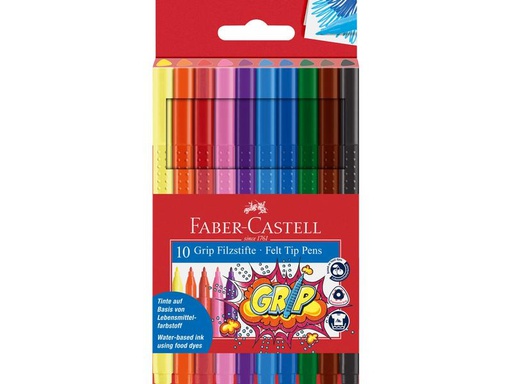 [90246751 1403083] Faber-Castell Filzstift Grip Colour Marker 10 Stück Set