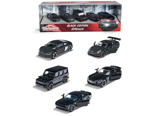 [90246863 1424758] Majorette Auto Black Edition 5er-Geschenkset