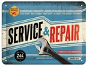 Nostalgic Art Schild Service & Repair 15 x 20 cm, Metall