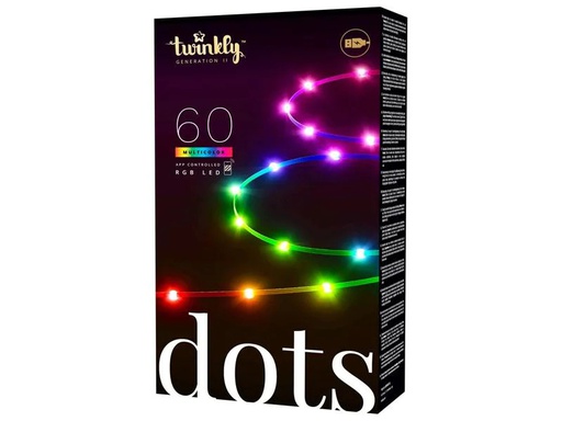 [90247111 1421500] Twinkly LED Stripe Dots, 60 LEDs, 3 m, RGB, Schwarz