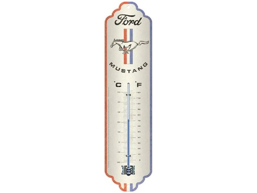 [90247119 1425561] Nostalgic Art Thermometer Ford Mustang 6.5 x 28 cm