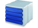 Styro Schubladenbox Styrowave 4 Schubladen, Grau/Blau