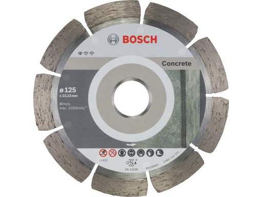 [90247196 1338442] Bosch Professional Diamanttrennscheibe Standard for Concrete, 125 x 1.6 x 10 mm