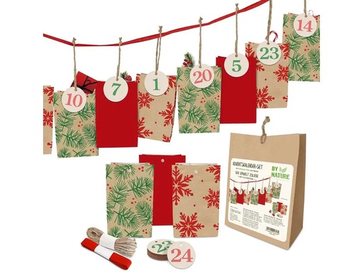 [90247198 1414672] Braun + Company Adventskalender Set by Nature 24 Tüten