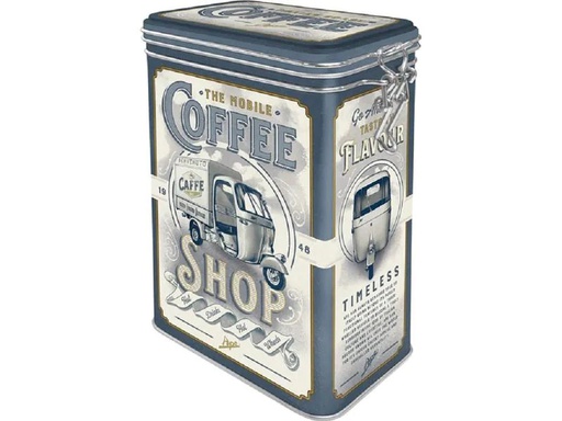 [90247475 1425496] Nostalgic Art Vorratsdose Ape Coffee Shop 1.3 l, Blaugrau/Grau/Weiss