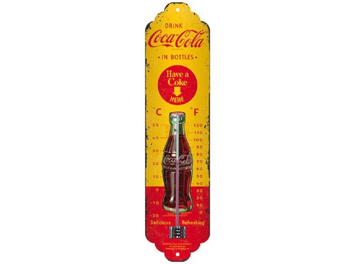 [90247513 1425556] Nostalgic Art Thermometer Coca-Cola 6.5 x 28 cm