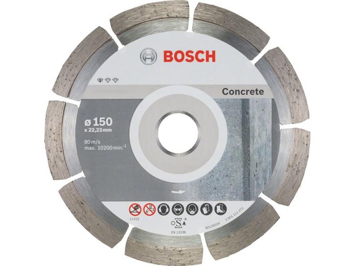[90247603 1338443] Bosch Professional Diamanttrennscheibe Standard for Concrete, 150 x 2 x 10 mm