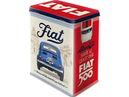 [90247621 1425504] Nostalgic Art Vorratsdose Fiat 500 3 l, Beige/Blau/Rot