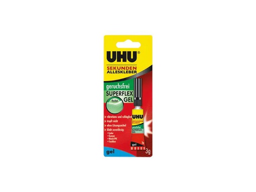 [90247773 1408800] UHU Sekundenkleber Superflex 1 Stück, Transparent