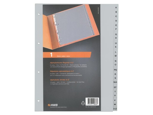 [90247784 1413217] HWB Register A4, volldeckend, A-Z