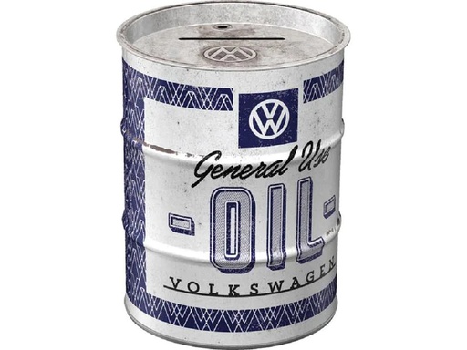 [90247793 1425469] Nostalgic Art Spardose VW General Use Oil Schriftzug