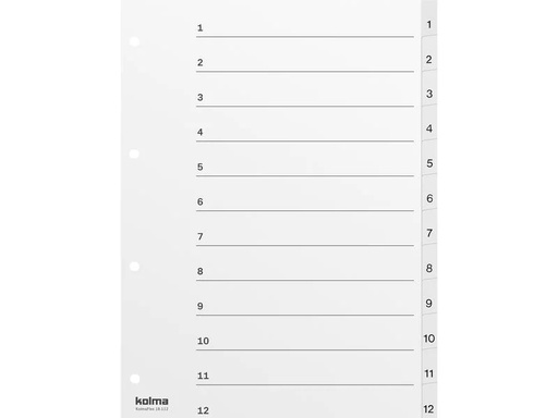 [90247909 1402302] Kolma Register A4 Hoch, PP 1-12