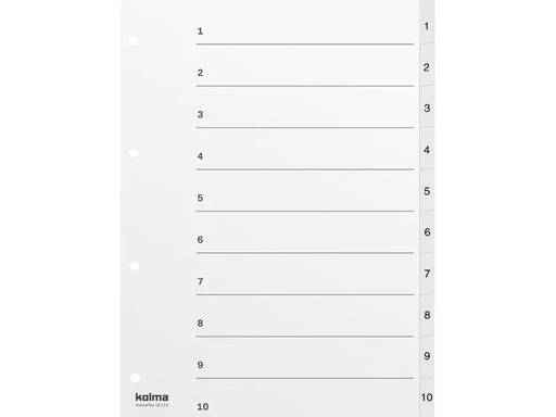 [90247915 1402303] Kolma Register A4 Hoch, PP 1-10