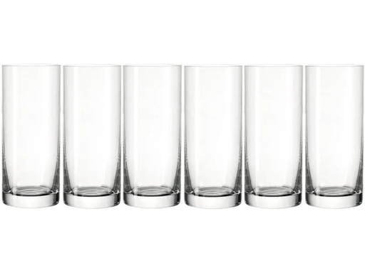 [90043187 552824] Leonardo Trinkglas Easy 330 ml, 6 Stück, Transparent
