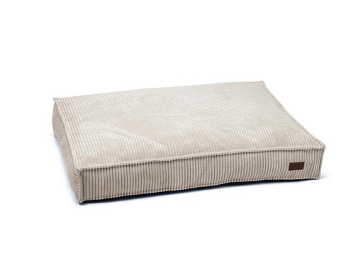 [90248198 1425793] Designed by Lotte Hunde-Bett Ribbed Hellgrau 100x70x15cm