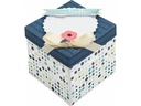 Folia Geschenkbox Explosionsbox Party Dunkelblau, 25.00 x 25.00 cm