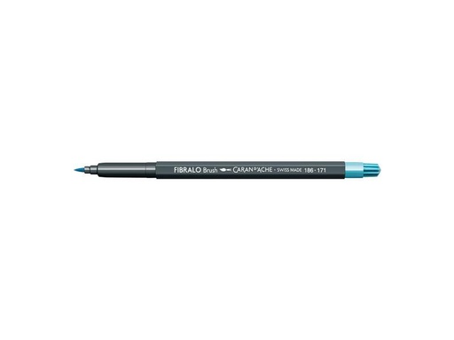 [90248298 1389164] Caran d'Ache Filzstift Fibralo Brush 1 Stück, Türkisblau