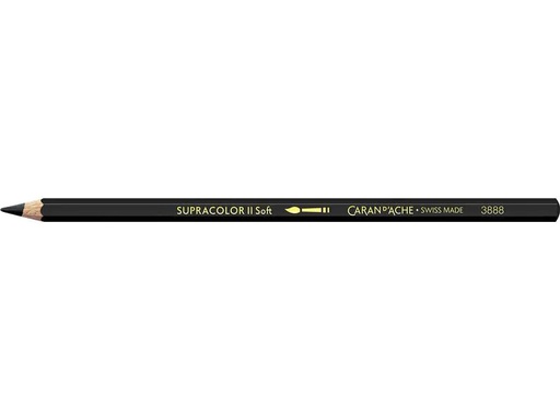 [90248303 1389213] Caran d'Ache Farbstifte Supracolor Schwarz, 1 Stück