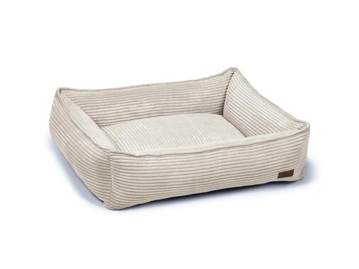 [90248326 1425790] Designed by Lotte Hunde-Bett Ribbed Hellgrau 80x70x22cm