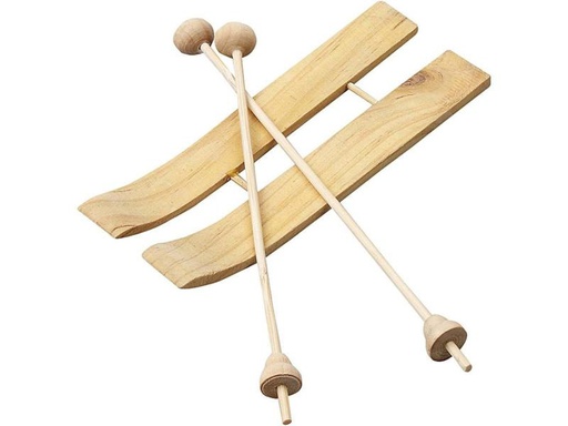 [90248333 813397] Creativ Company Mini-Figur Ski mit Stöcken 11 x 3.8 cm
