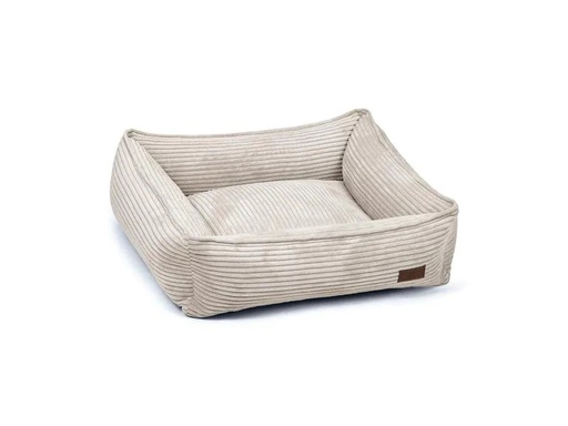[90248390 1425789] Designed by Lotte Hunde-Bett Ribbed Hellgrau 65x60x20cm