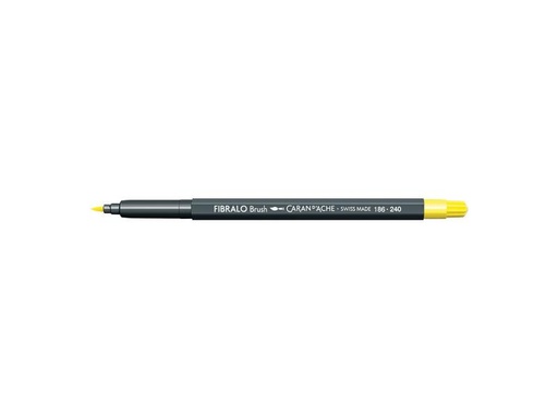 [90248462 1389166] Caran d'Ache Filzstift Fibralo Brush 1 Stück, Zitronengelb