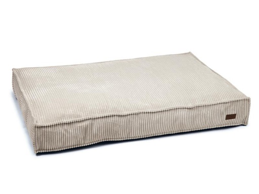 [90248467 1425794] Designed by Lotte Hunde-Bett Ribbed Hellgrau 120x80x15cm