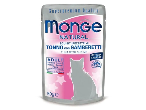 [90248658 1429783] Monge Nassfutter Natural Adult, Thunfisch &amp; Garnelen, 80 g