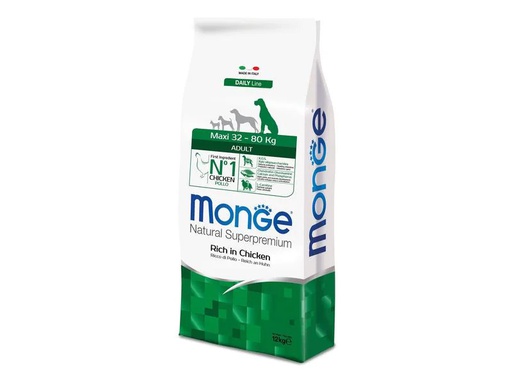 [90248986 1429797] Monge Trockenfutter Daily Line Adult Maxi, Huhn, 12 kg