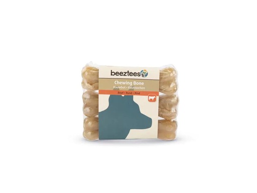 [90249060 1425340] Beeztees Kauknochen Rinderhaut, 11 cm, 3 Stk.
