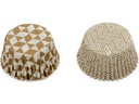 Decora Muffin Backform geometrisch ø 5 cm, Gold, 36 Stück