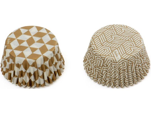 [90249178 1427907] Decora Muffin Backform geometrisch ø 5 cm, Gold, 36 Stück