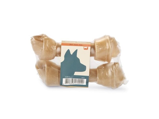[90249201 1425333] Beeztees Kauknoten Rinderhaut, 12 cm, 2 Stk.