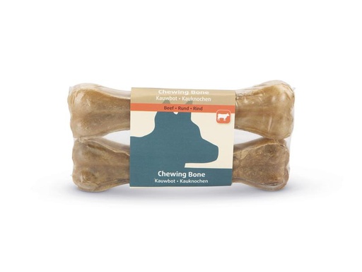 [90249253 1425342] Beeztees Kauknochen Rinderhaut, 16 cm, 2 Stk.