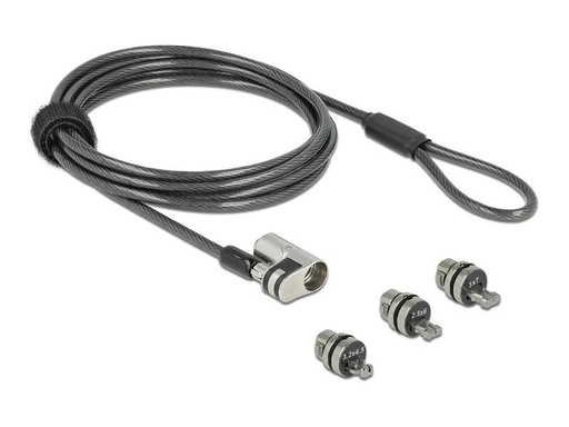 [90249296 1431262] Navilock Sicherheitsschloss mit 3 Verriegelungsköpfen
