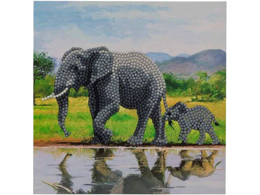 [90043584 1140274] CRAFT Buddy Bastelset Crystal Art Card Elephant