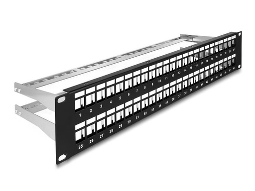 [90249403 1433861] Delock Patchpanel Keystone 48 Port 2 HE 19 Rack
