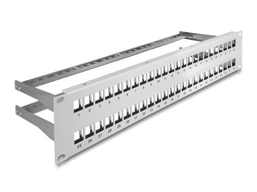 [90249417 1433862] Delock Patchpanel Keystone 48 Port 2 HE 19 Rack