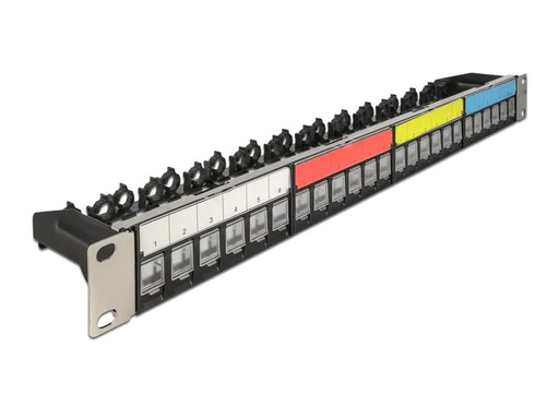 [90249483 1433863] Delock Patchpanel Keystone 24 Port 1 HE 19 Rack