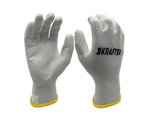 [90249550 1295032] Krafter Arbeitshandschuh Polyester, M, Weiss, 1 Paar