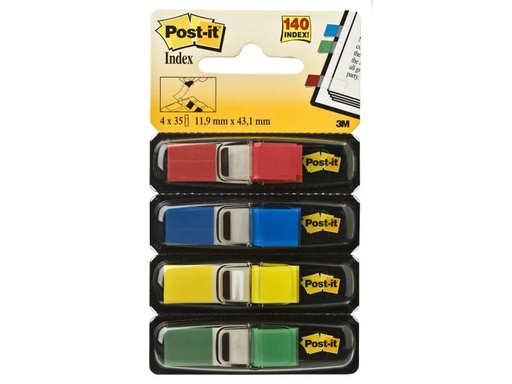 [90043727 298196] Post-it Page Marker Index Blau/Gelb/Grün/Rot, 4 Stück