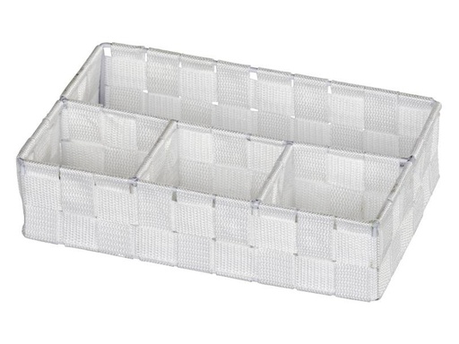 [90004355 745226] Wenko Aufbewahrungskorb Adria 26 x 17 x 6.5 cm, Weiss