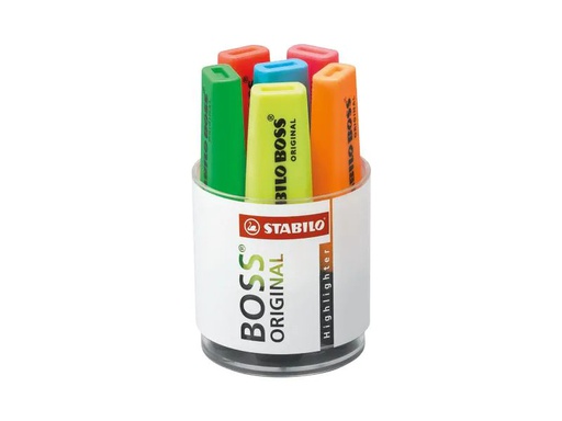 [90250217 1405324] STABILO Textmarker Boss Pastell 6 Stück, Mehrfarbig