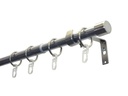 Gardinia Vorhangstange Set Cap 120 - 190 cm