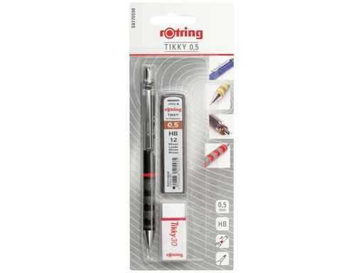 [90043925 204220] Rotring Minenbleistift Tikky HB, 0.5 mm, inkl. Minendose