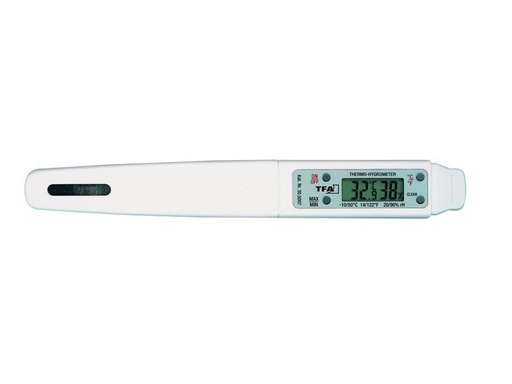 [90250503 1423060] TFA Dostmann Thermo-/Hygrometer Digital, Pocket, Weiss
