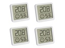 TFA Dostmann Thermo-/Hygrometer Digital, Weiss, 4er Set