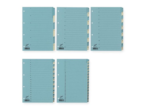 [90250697 1400859] Büroline Register A4, 1 Reihe, 6 Tabs Blau/Beige